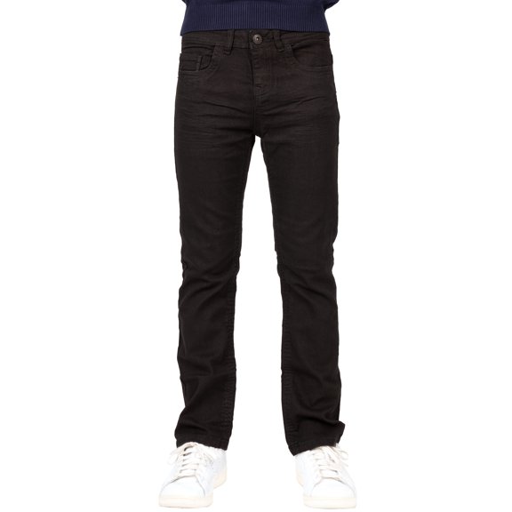 CULTURA AZURE  Boy's Saddle Stitch Stretch Jeans, Jet Black, 12