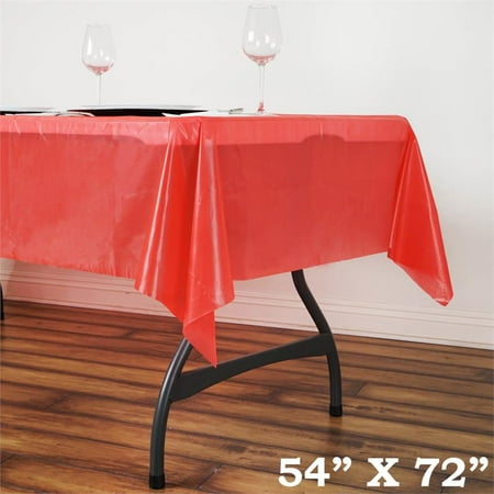 Balsacircle 54 X 72 Rectangular Disposable Plastic Tablecloth
