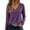 Dark Purple #035, variant on Long Sleeve Shirts for Women Fall Outfit 2026 Fashion Casual T Shirt V Neck Basic Loose Tunic Tops L