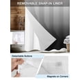 thumbnail image 3 of No Hook Black Ombre Shower Curtain with Snap in Liner Set, Farmhouse Gradient Modern Abstract Art Waterproof Fabric Bathroom Curtains with See Through Top Window, Hotel Style Small 36 x 72 Inch, 3 of 7