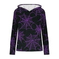 thumbnail image 4 of Uootdi Womens Halloween Bat Hoodie Casual Pullover Long Sleeve Loose Fit Sweatshirt With Pink Camo Pattern Trendy Fall Holiday Outwear Pink Women Tops, 4 of 4