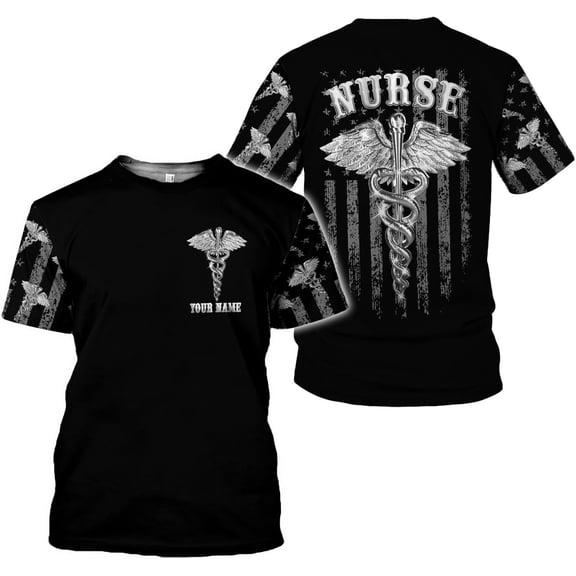 Personalized Name Nurse Shirt Nurse Gifts Nurse Graduation Gift Funny Nurse T-Shirt Gift, Nursing Emergency Shirts (S)