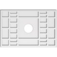 thumbnail image 1 of Ekena Millwork CMP26X17BX-04000 4 in. ID x 9 in. Rectangle Beaux Architectural Grade PVC Contemporary Ceiling Medallion, 1 of 1