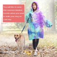 thumbnail image 4 of Colorful Tie Dye Pattern Wearable Oversized Blanket,Wearable Blanket Hoodie for Adults,Cozy Hooded Blankets with Super Pockets,Super Warm Fuzzy Pullover for Women & Men, 4 of 6