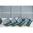thumbnail image 6 of Ambesonne Nature Throw Pillow Cover 4 Pack, Mount Cook Pukaki Lake, 16", Blue White Green, 6 of 6