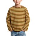 thumbnail image 5 of AUDeals Toddler Kids Striped Sweatshirt - Round Neck Long Sleeve Loose Fit Pullover for Boys and Girls Casual Everyday Wear, 5 of 5