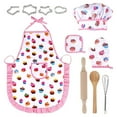 thumbnail image 1 of ODOMY Juego de Cocina y Repostería, Juego de Chef para Niños, Delantal para Niñas Pequeñas, Niños de 3 a 10 Años, Multicolor, 1 of 11