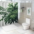 thumbnail image 6 of COMIO Shower Curtain Botanical Art Watercolor Green Leaf Tropical Plant Boho Deco Multiple Sizes White, 6 of 6