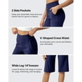 thumbnail image 5 of G4Free Capri Pants for Women 14" Knee Length Wide Leg Yoga Capris Dressy Casual Summer Crop Pants with Pockets, 5 of 8
