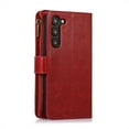 thumbnail image 4 of ELEHOLD for Samsung Galaxy A54 5G Wallet Case with 9 Card Holders Zipper Pocket Kickstand Soft PU Leather Flip Shockproof Protective Cover with Wrist Strap Business Style for Women Men,red, 4 of 6