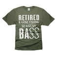 thumbnail image 4 of Mens Retired Shirt Gone Fishing So Kiss My Bass Shirt Fishing Joke Shirt Funny Fishing Shirt (X-Large Navy Blue), 4 of 6