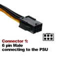 thumbnail image 4 of TAPDRA PSU Upgrade 6 Pin to 8 Pin Adapter for GPU Power 120W 20cm Secure Connection Latch Keyed Rails, 4 of 7