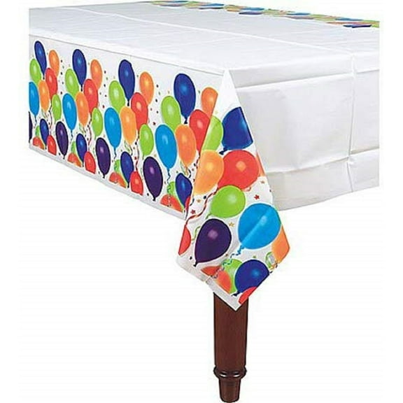 Balloons & Stars Streamers Celebration Birthday Party Decoration Tablecover