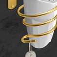thumbnail image 5 of Hair Dryer Holder,Wall Mounted Spiral Hair Dryer Shelf,Bathroom Stainless Steel Hair Dryer Bracket,Self-Adhesive Hair Dryer Storage Rack (Gold), 5 of 15