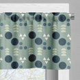 thumbnail image 5 of Ambesonne Geometric Valance & Curtain, Circles and Triangles, 55"x24", Pale Green Dark Teal, 5 of 7