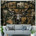 thumbnail image 4 of Orinice Deer Tapestry Wall Hanging Unique Style Graphic Tapestries Home Wall Decor Art for Living Room Bedroom Apartment Farmhouse Dorm 50x40inch, 4 of 6