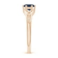 thumbnail image 3 of Angara Natural 0.6 Ct. Blue Sapphire Solitaire Ring in 14K Rose Gold for Women (Ring Size: 3), 3 of 10