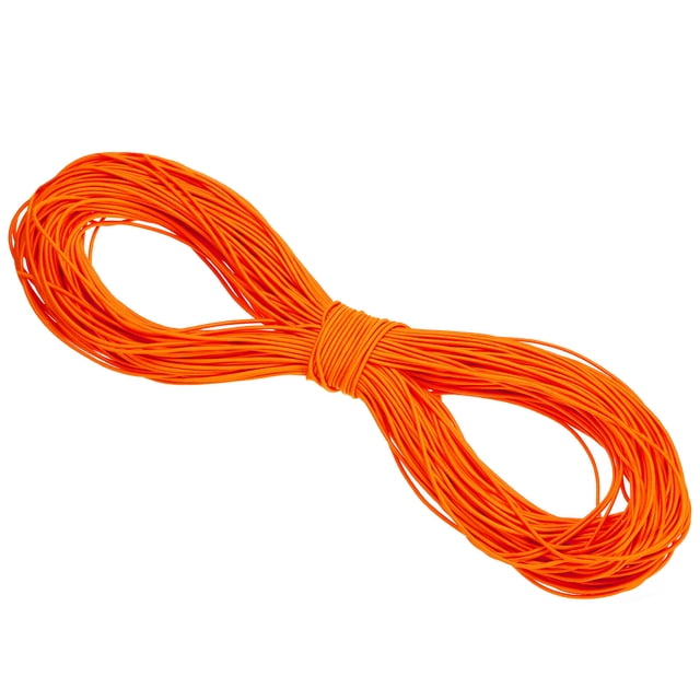 Uxcell Elastic Cord Heavy Stretch String Rope for Crafting DIY Sewing Hook Straps Camping Tie Down Strap Orange 2mm x 100m