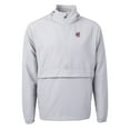 thumbnail image 2 of Men's Cutter & Buck Gray Chicago Cubs Charter Eco Recycled Half-Zip Anorak Jacket, 2 of 3