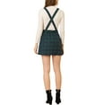 thumbnail image 3 of INSPIRE CHIC Women's Pinafore Overall Dress Checks Adjustable Strap Suspender Skirt S Green Black, 3 of 7