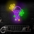 thumbnail image 2 of C-CRAFT Jellyfish Spongebob Neon Sign LED Light 27 inch for Jellyfish Shop Bedroom Wall Art Decor, 2 of 5