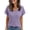 Light Violet, variant on Women's V Neck Ribbed Knit Top Short Sleeve Soft Loose Fit Basic Casual Spring Summer Daily Tops By Yigetop Beige L