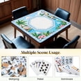 thumbnail image 6 of Mahjong Mat 31.5" x 31.5" Colorful Coastal Village Sailboats Palm Trees Tropical Flowers Non-Slip Noise Reduction Mahjong Tiles Table Cover for Dominoes Poker Card Board and Tile Games, 6 of 6