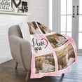 thumbnail image 4 of Gifts for Couple Customized Blankets with Photos for Couple Personalized Blanket with Picture Custom Blanket with Photo Collage Valentines Day Gifts for Wife Husband Girlfriend Boyfriend, 4 of 5