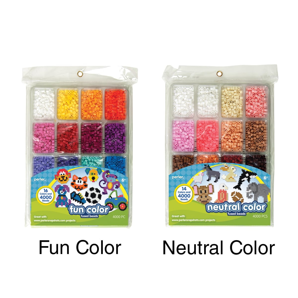 4000 EVO Fuse Beads for Crafts Compatible with Perler Beads MIX 7 colors 