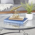 thumbnail image 3 of DecMode 8" x 8" Brass Metal Compass Telescope with Compass Base, 1-Piece, 3 of 9