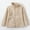 Khaki, variant on Zecgelong Children's Fleece Jacket Solid Color Stand Up Collar Zipper Shirt For Autumn And Winter Children's School Warm