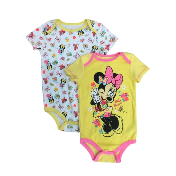 Disney Disney Infant Girls 2pc Minnie Mouse Little Flower Bodysuit