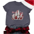 thumbnail image 5 of jsaierl Women's Christmas Shirts Short Sleeve Gnomes Graphic Tops Casual Crewneck Shirt Bleached Oversized Tees Blouse Top Women Fall Fashion 2023, 5 of 6