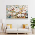 thumbnail image 3 of Floral Textured Abstract Canvas Painting Large White Textured Wall Art Original Colorful Impasto Acrylic Painting Living Room Decorative Art Print Canvas Poster Bedroom Decoration Landscape Office Val, 3 of 5