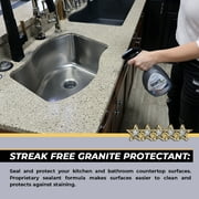 Flitz Quartz and Granite Sealer, Streak-Free Coating Protection, Granite Countertop Cleaner, 32 Oz