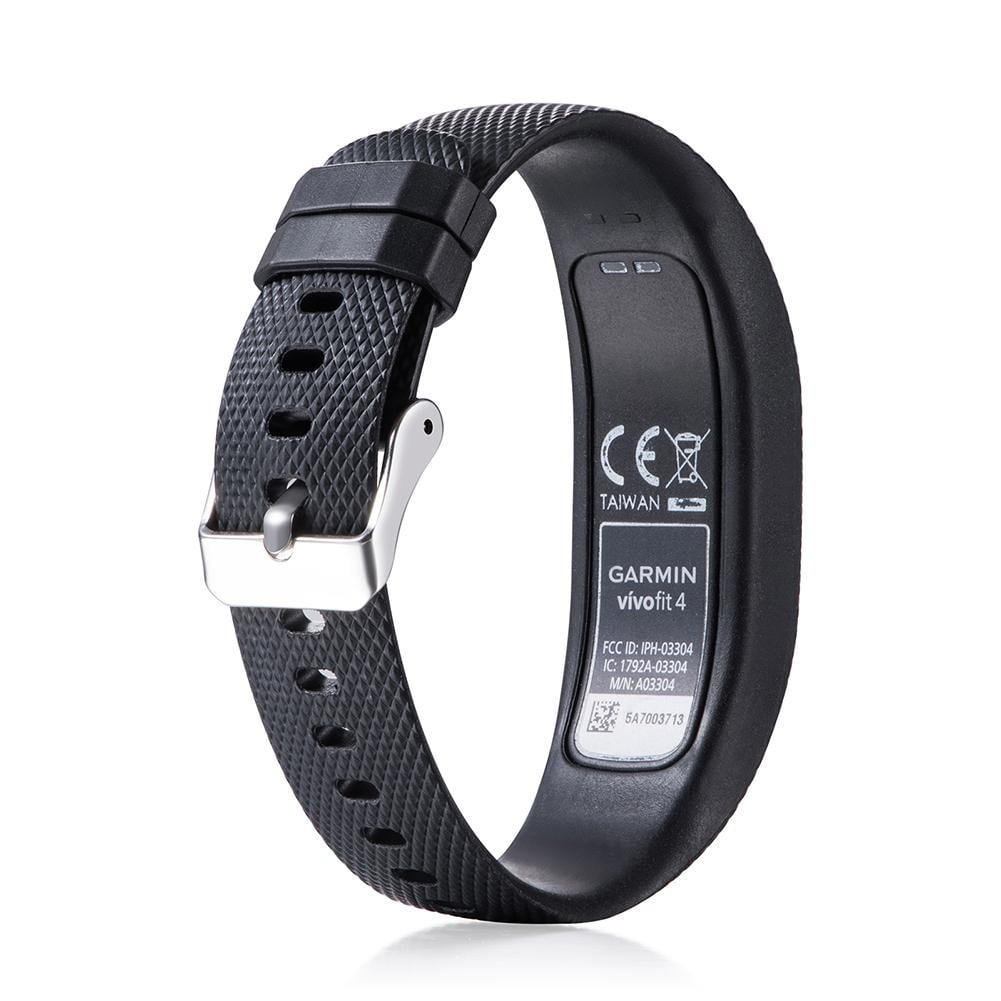 Black L Silicone Wrist Band Bracelet Strap for Garmin VivoFit 4 Watch 