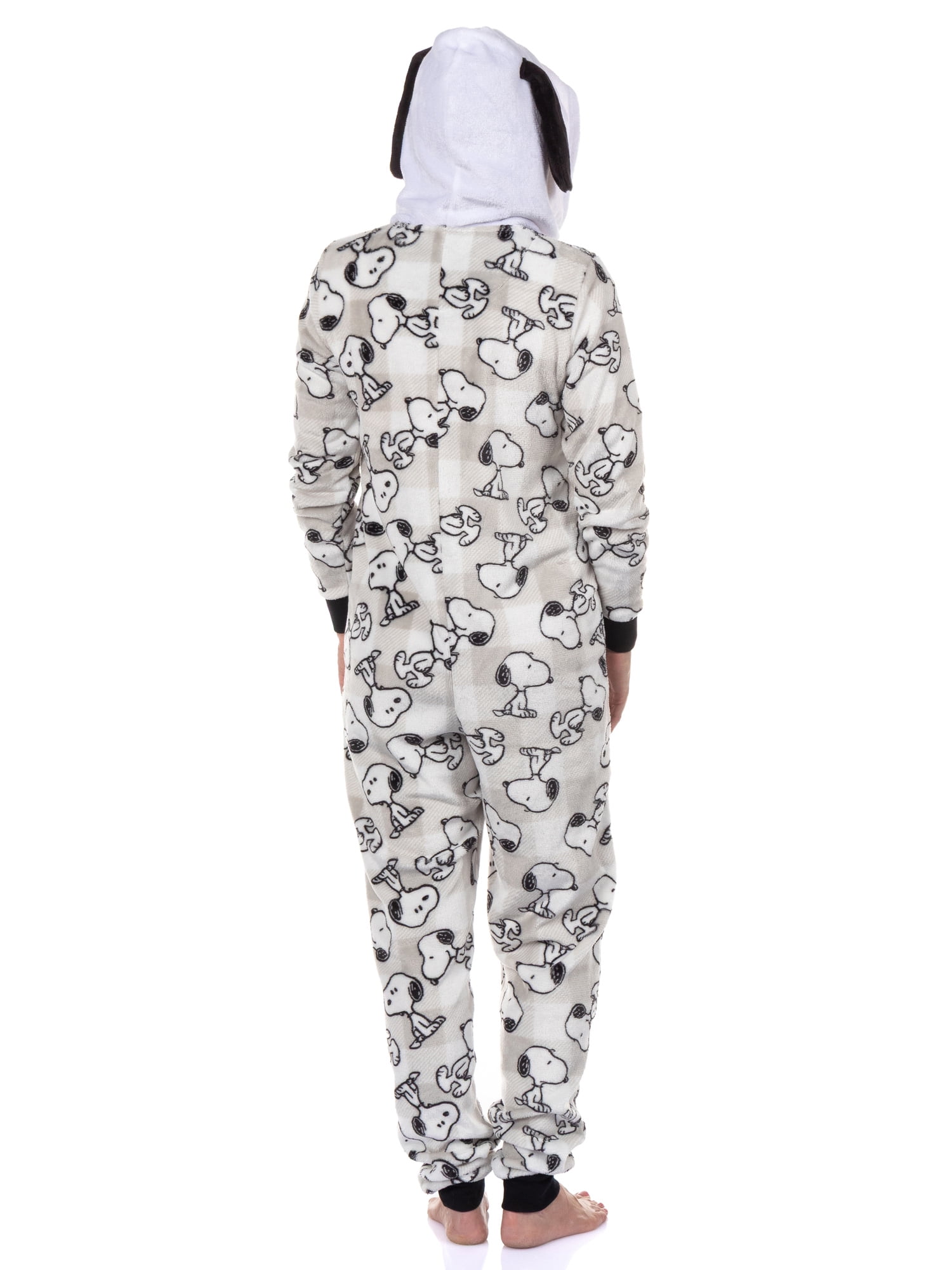 Peanuts Women's Matching Family Pajamas Snoopy Union Suit with Hood, Sizes S-XXXL