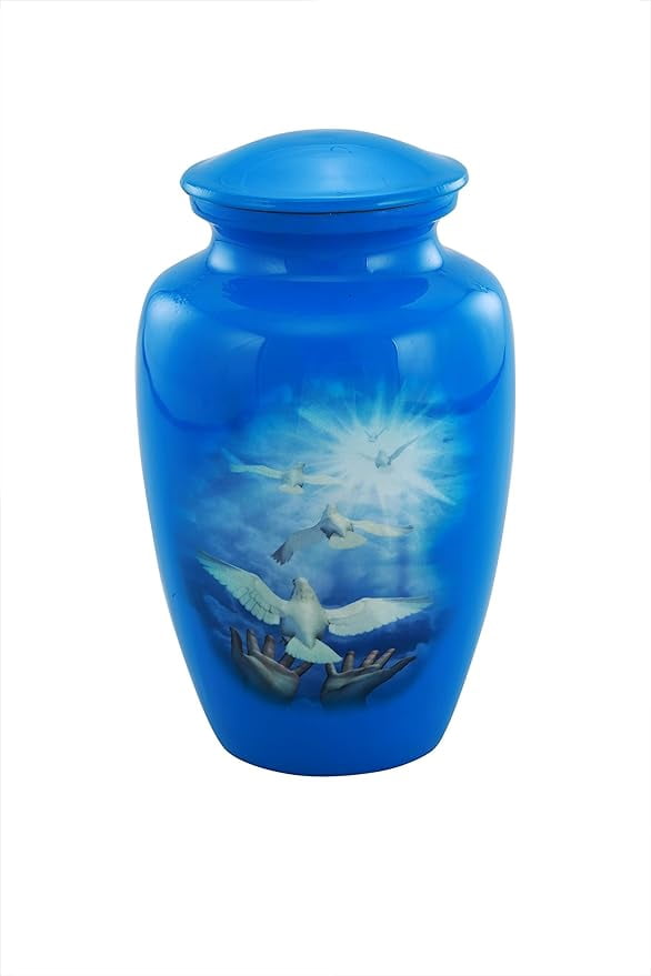 EDEN URNS for Human Ashes Memorial urn Funeral Cremation Urns Doves of Paradise (Aluminum)…