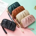 thumbnail image 6 of Wristlet Wallets for Women Genuine Leather Wristlet Purses Ladies Ruched Wristlet Clutch Wallet Purses, 6 of 8
