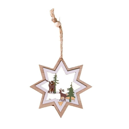 

Cute Wooden Mini Colorful Ornaments Pendant Kids Gift Toys for Christmas Party Kindergarten Decoration