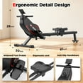 thumbnail image 3 of Winfita Rowing Machine Rower for Home Cardio Workouts, 32 Adjustable Resistance, Includes Digital Monitor and Comfortable Seat Cushion, 3 of 10