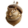 thumbnail image 1 of Adornos de animales del bosque con bellotas, adornos navideños con piñas y animales, adornos colgantes de criaturas del bosque en acrílico 2D para amantes de la naturaleza, 1 of 7