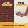 thumbnail image 4 of Supdurplus Outdoor Cushions for Patio Furniture Set of 2, 24"x24" Water Repellent Chair Cushions Removable Seat Bottom & Back Cushion Covers for Chair, Sofa, Couch, Tan Dotted Red Base, 4 of 6