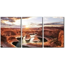 FCCUYE 3 Pieces Black and White Canvas Wall Art Sunset Landscape of National Park Arizona Sonoran Desert Cactus Pictures Painting Prints on Canvas Modern Artwork for Home Office Decor - 20"x28"x3