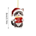 thumbnail image 4 of Bonito colgante acrílico con diseño de gato de dibujos animados en 2D, ideal para el salón, el dormitorio y decoraciones de temporada, 4 of 5