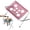 Pink, variant on Dog Grooming Hammock, 2-in-1 Foldable Pet Grooming Bed, Mesh Bath Stand with Strap, Portable Wash Station for Small Pets
