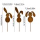 thumbnail image 3 of Uuiauoio 3 pcs Easter Metal Garden Stake Rusty Garden Decor Rustic Iron Silhouette Decoration Art Flower Metal Cutout Sign Floor Standing Sculpture for Yard Decor Holiday Outdoor, 3 of 6
