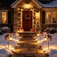 thumbnail image 4 of Kumdkdwn Christmas Solar Decorative Floor Lights Outdoor LED Yard Decor with Santa Snowman Reindeer Garden Patio Lawn Stake Lights Holiday Season Decor Gift, 4 of 6