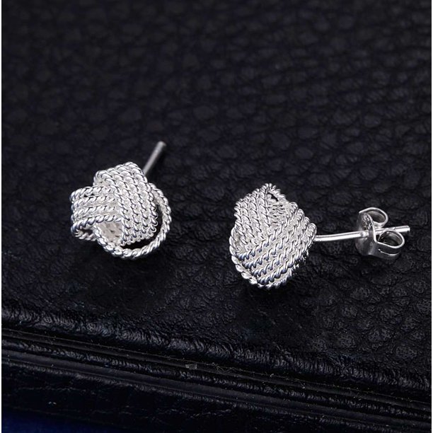 Pendientes de plata de ley 925 originales con corazones para mujer, exquisitos accesorios de joyería para novia, regalo de moda para boda