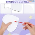 thumbnail image 3 of UPOUART 5Pcs Heart Shape Blank Canvas Board Cotton White for DIY Enthusiasts, 3 of 8